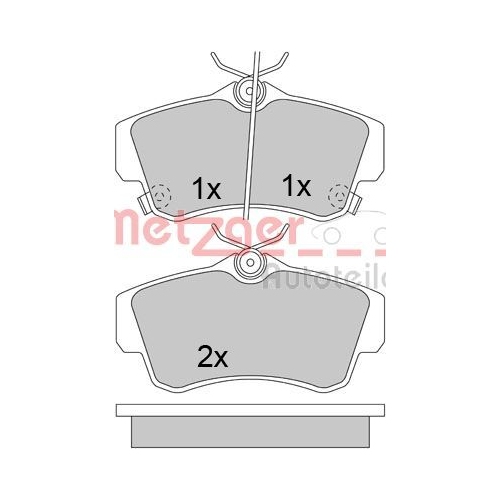 METZGER Bremsbelagsatz, Scheibenbremse