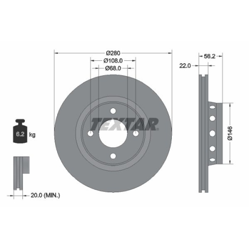 TEXTAR Bremsscheibe