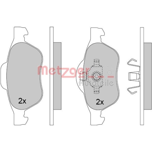 METZGER Bremsbelagsatz, Scheibenbremse