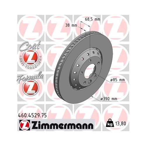 ZIMMERMANN Bremsscheibe FORMULA Z