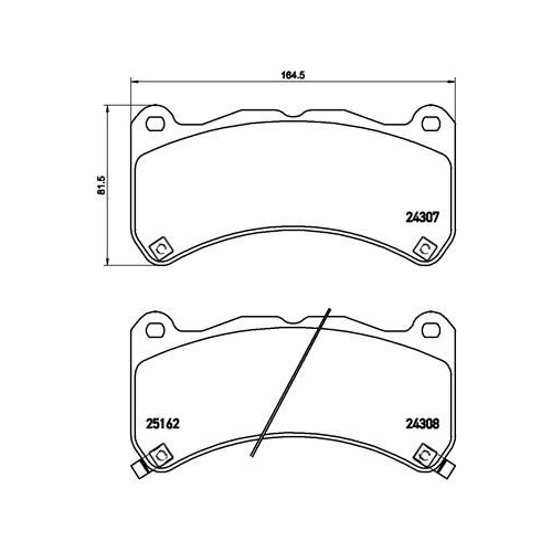 BREMBO Bremsbelagsatz, Scheibenbremse PRIME LINE