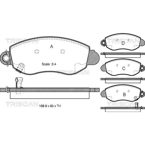 TRISCAN Bremsbelagsatz, Scheibenbremse