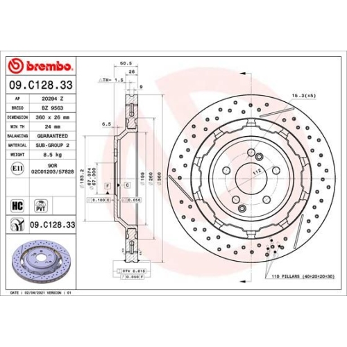 BREMBO Bremsscheibe PRIME LINE - Dual Cast