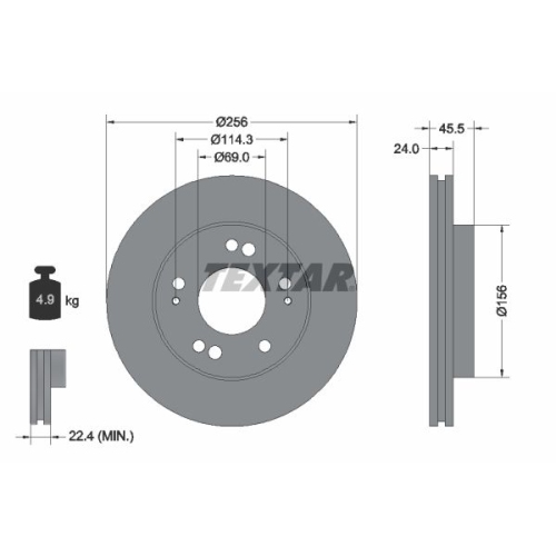 TEXTAR Bremsscheibe