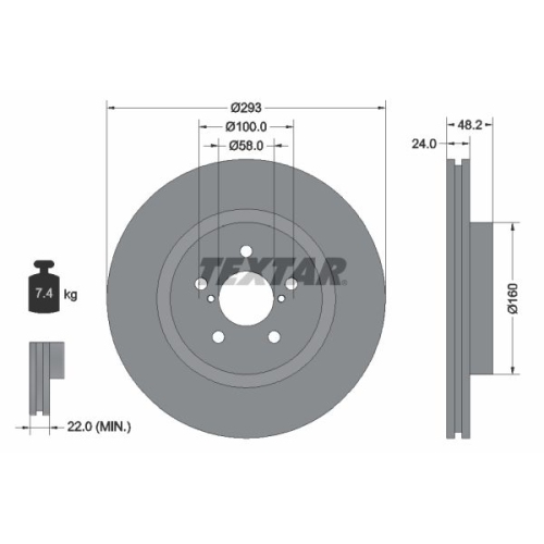 TEXTAR Bremsscheibe PRO