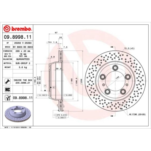 BREMBO Bremsscheibe PRIME LINE - UV Coated