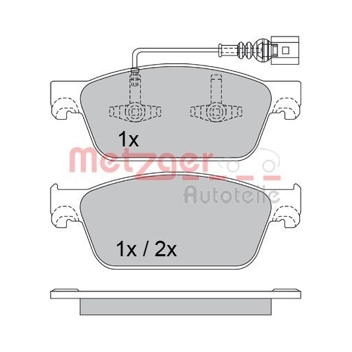 METZGER Bremsbelagsatz, Scheibenbremse