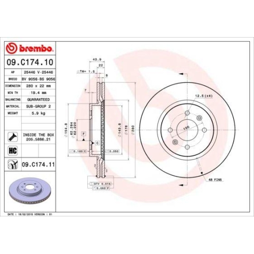 BREMBO Bremsscheibe PRIME LINE - UV Coated