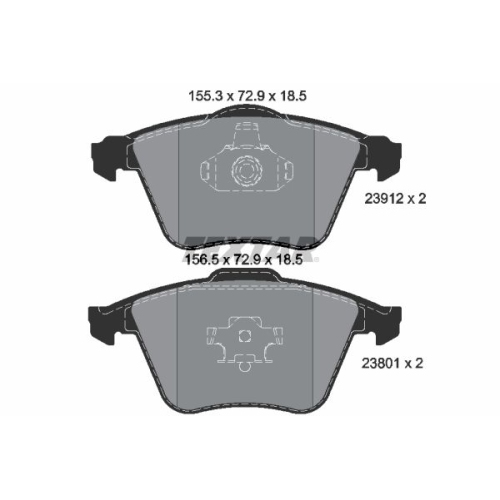 TEXTAR Bremsbelagsatz, Scheibenbremse Q+