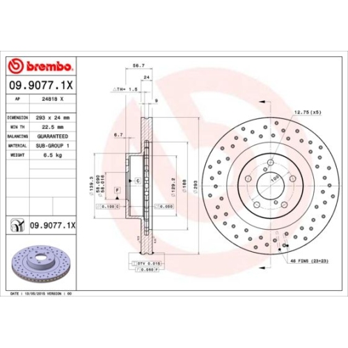 BREMBO Bremsscheibe XTRA LINE - Xtra