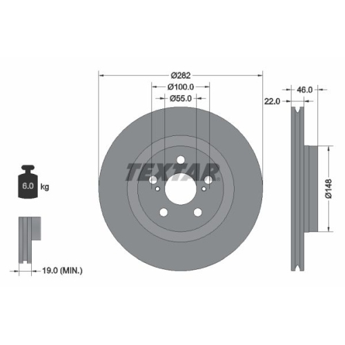 TEXTAR Bremsscheibe PRO