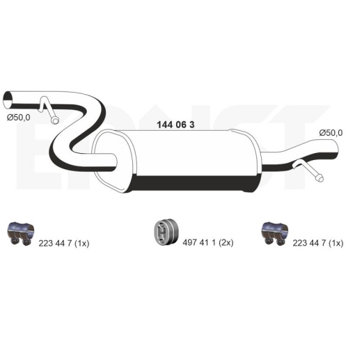ERNST Mittelschalldämpfer