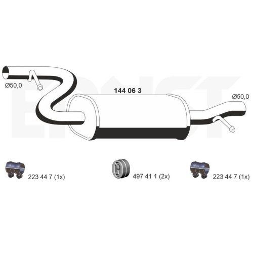 ERNST Mittelschalldämpfer