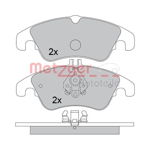 METZGER Bremsbelagsatz, Scheibenbremse GREENPARTS