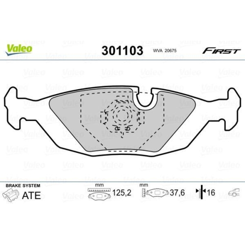 VALEO Bremsbelagsatz, Scheibenbremse FIRST