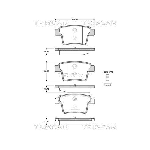 TRISCAN Bremsbelagsatz, Scheibenbremse