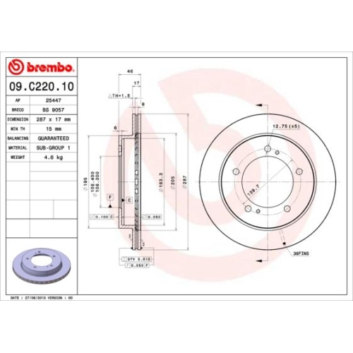 BREMBO Bremsscheibe PRIME LINE