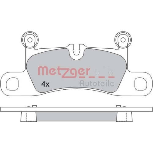 METZGER Bremsbelagsatz, Scheibenbremse GREENPARTS