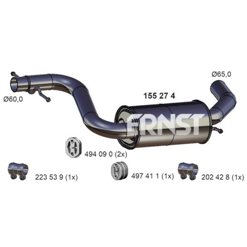 ERNST Mittelschalldämpfer