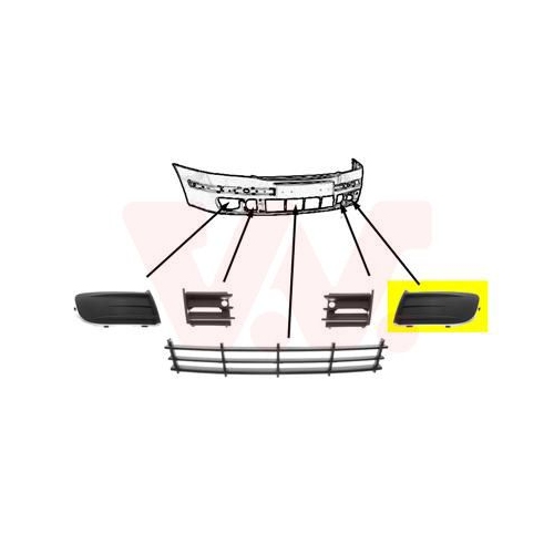 VAN WEZEL Lüftungsgitter, Stoßfänger ** Equipart **