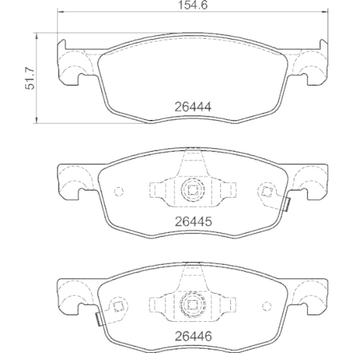 BREMBO Bremsbelagsatz, Scheibenbremse PRIME LINE