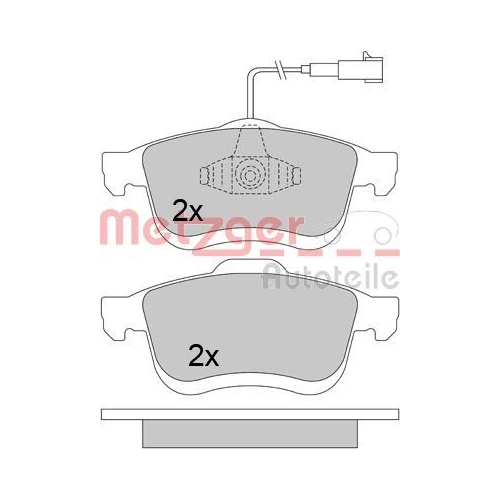 METZGER Bremsbelagsatz, Scheibenbremse