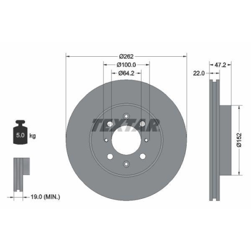 TEXTAR Bremsscheibe