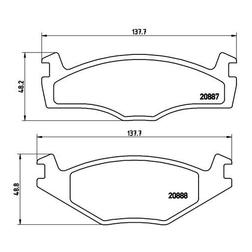 BREMBO Bremsbelagsatz, Scheibenbremse PRIME LINE