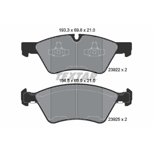 TEXTAR Bremsbelagsatz, Scheibenbremse Q+