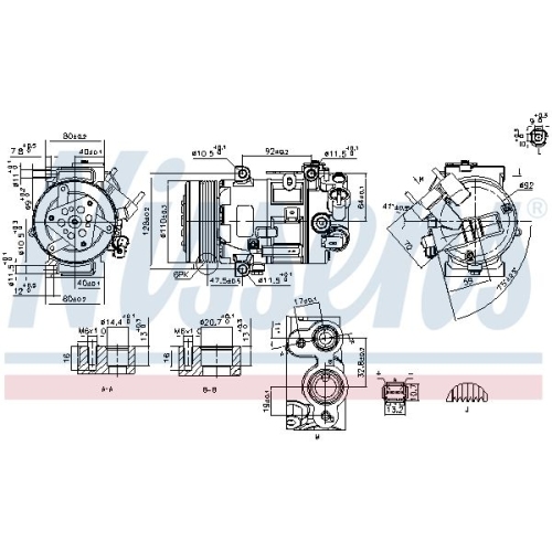 NISSENS Kompressor, Klimaanlage ** FIRST FIT **