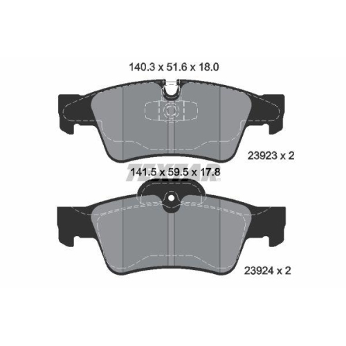 TEXTAR Bremsbelagsatz, Scheibenbremse