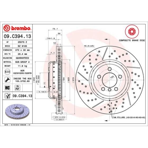 BREMBO Bremsscheibe PRIME LINE - Composite