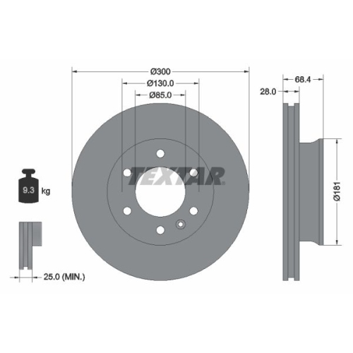 TEXTAR Bremsscheibe PRO