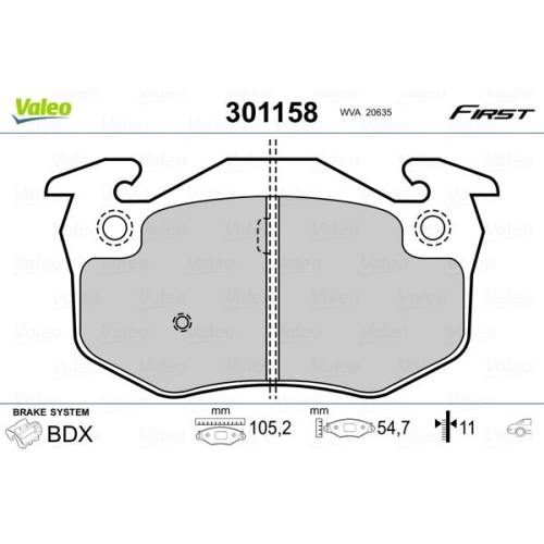 VALEO Bremsbelagsatz, Scheibenbremse FIRST