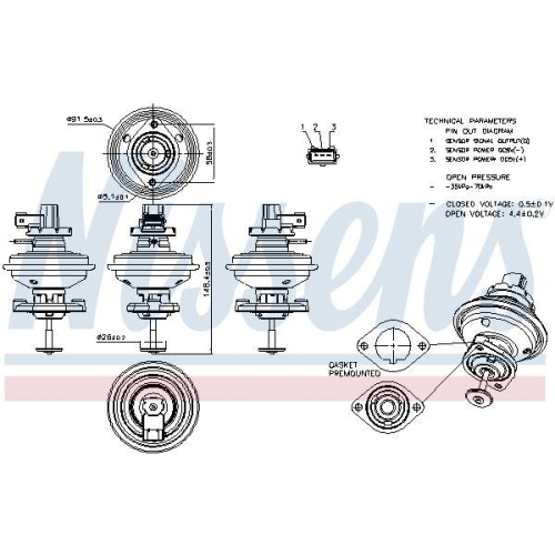 NISSENS AGR-Ventil ** FIRST FIT **