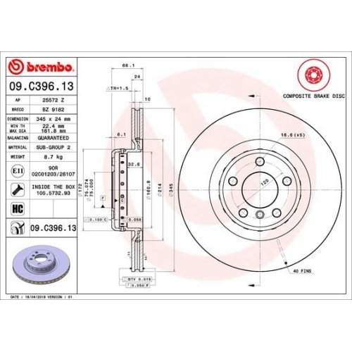 BREMBO Bremsscheibe PRIME LINE - Composite