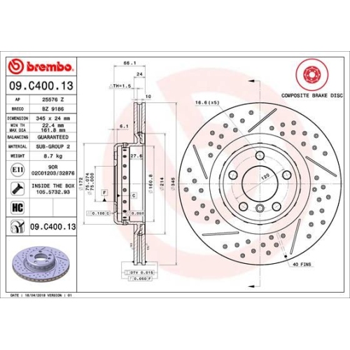 BREMBO Bremsscheibe PRIME LINE - Composite