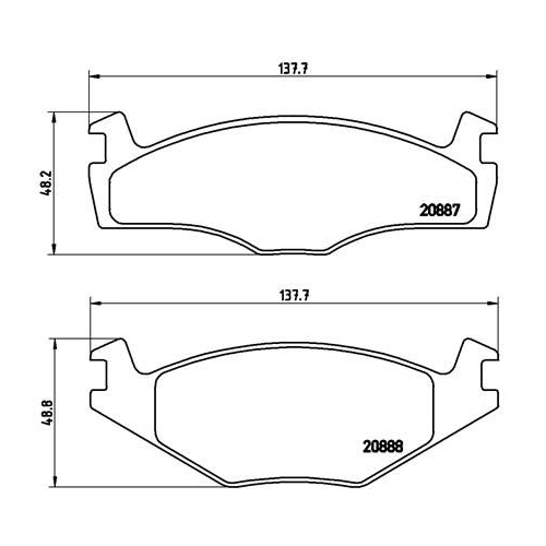 BREMBO Bremsbelagsatz, Scheibenbremse PRIME LINE