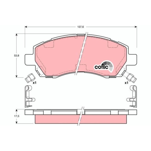 TRW Bremsbelagsatz, Scheibenbremse COTEC