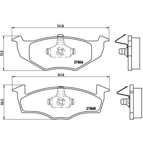 BREMBO Bremsbelagsatz, Scheibenbremse PRIME LINE