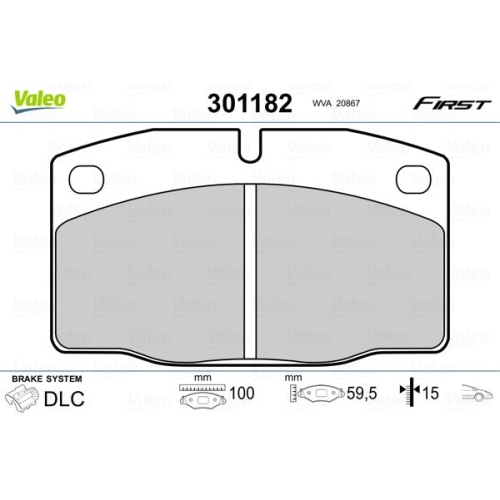 VALEO Bremsbelagsatz, Scheibenbremse FIRST