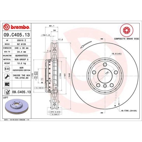 BREMBO Bremsscheibe PRIME LINE - Composite