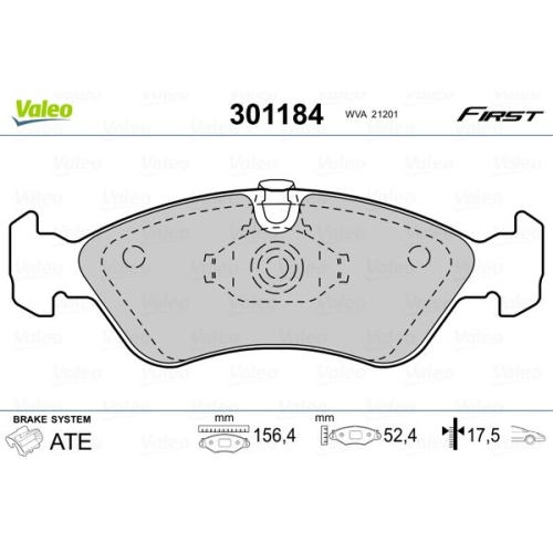 VALEO Bremsbelagsatz, Scheibenbremse FIRST