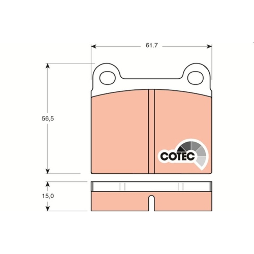 TRW Bremsbelagsatz, Scheibenbremse COTEC