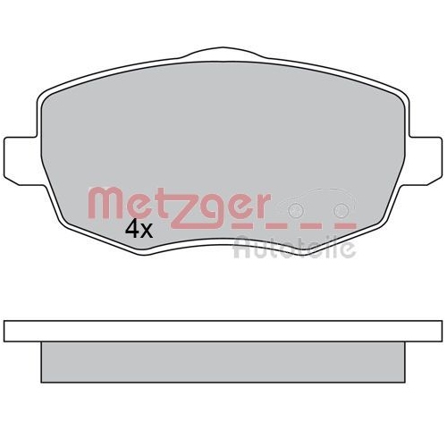 METZGER Bremsbelagsatz, Scheibenbremse