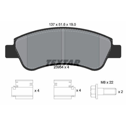 TEXTAR Bremsbelagsatz, Scheibenbremse Q+