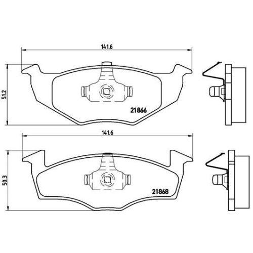 BREMBO Bremsbelagsatz, Scheibenbremse PRIME LINE