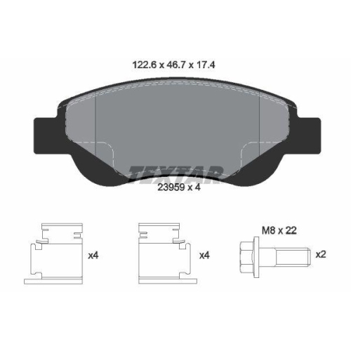 TEXTAR Bremsbelagsatz, Scheibenbremse Q+