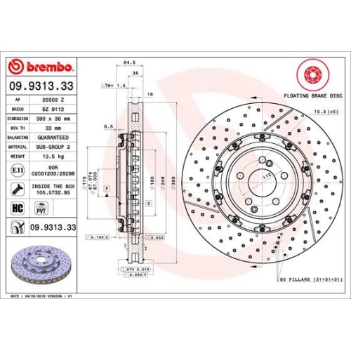 BREMBO Bremsscheibe PRIME LINE - Floating