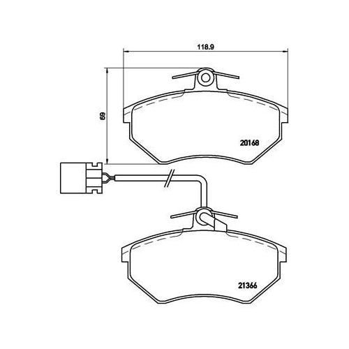 BREMBO Bremsbelagsatz, Scheibenbremse PRIME LINE